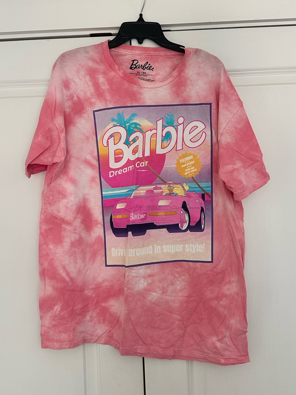 Barbie Pink Tie-Dye Dream Car Graphic Tee T-shirt Dress